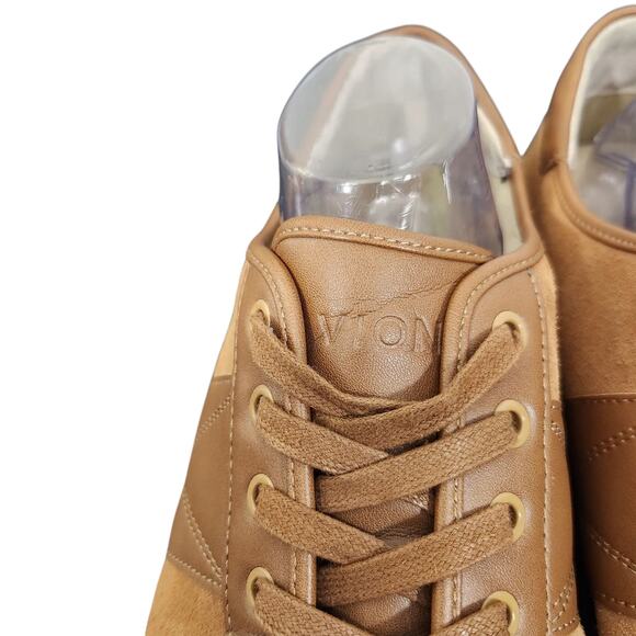 VIONIC JEROME MENS 11.5 CASUAL SNEAKERS TAN LEATHER SUEDE Y2K BOWLING 2000s - Picture 6 of 11